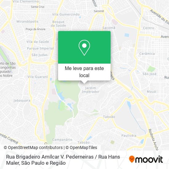 Rua Brigadeiro Amílcar V. Pederneiras / Rua Hans Maler mapa