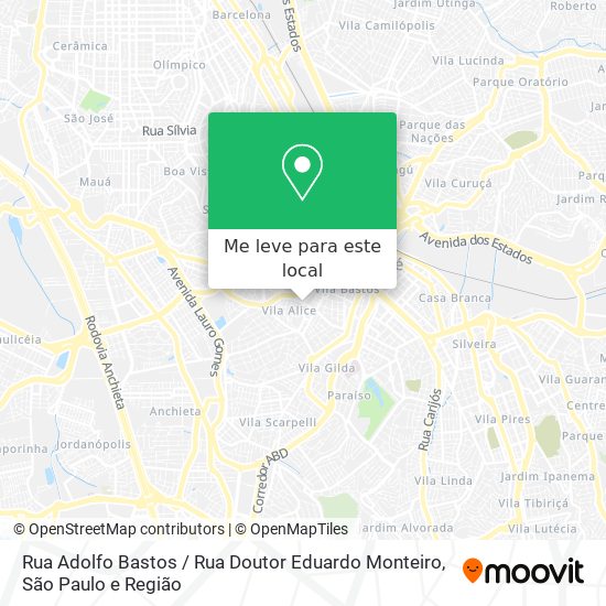 Rua Adolfo Bastos / Rua Doutor Eduardo Monteiro mapa