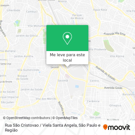 Rua São Cristovao / Viela Santa Angela mapa