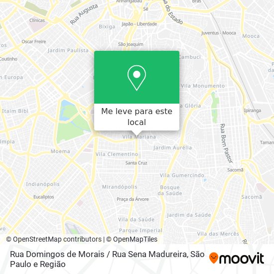 Rua Domingos de Morais / Rua Sena Madureira mapa