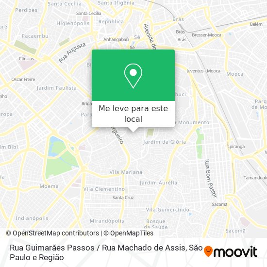 Rua Guimarães Passos / Rua Machado de Assis mapa