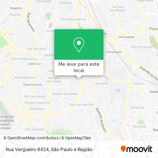 Rua Vergueiro 8424 mapa