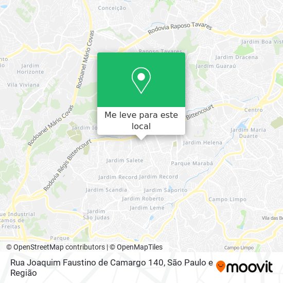 Rua Joaquim Faustino de Camargo 140 mapa