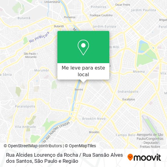 Rua Alcides Lourenço da Rocha / Rua Sansão Alves dos Santos mapa