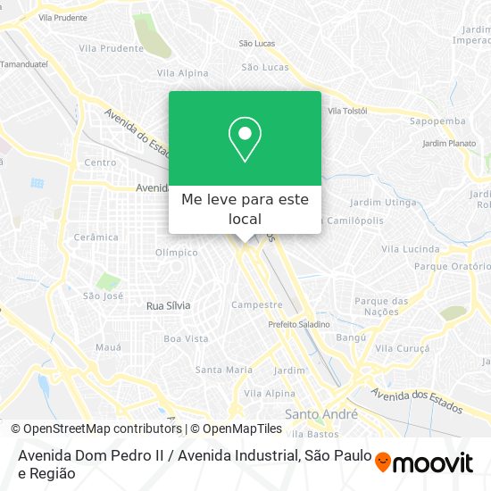 Avenida Dom Pedro II / Avenida Industrial mapa