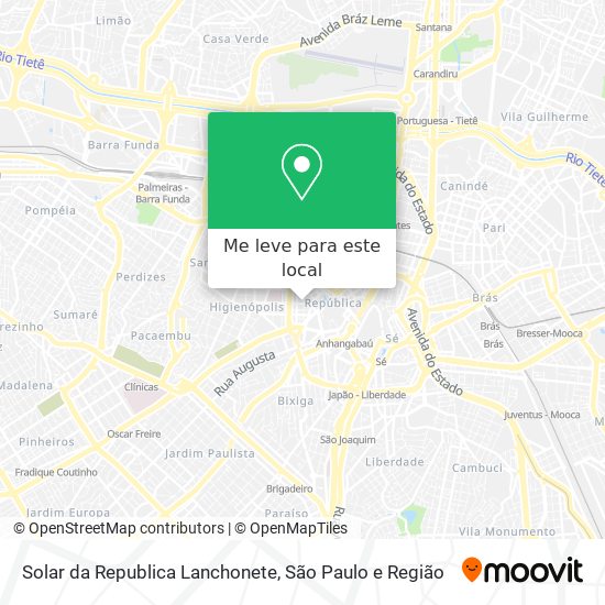 Solar da Republica Lanchonete mapa