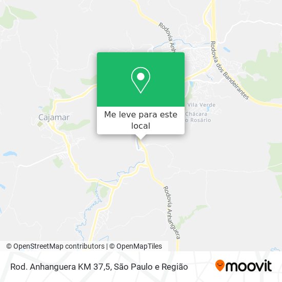 Rod. Anhanguera KM 37,5 mapa