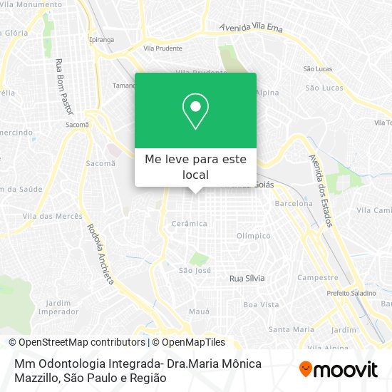 Mm Odontologia Integrada- Dra.Maria Mônica Mazzillo mapa