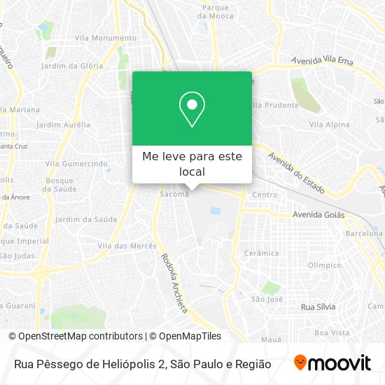 Rua Pêssego de Heliópolis 2 mapa