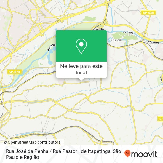 Rua José da Penha / Rua Pastoril de Itapetinga mapa