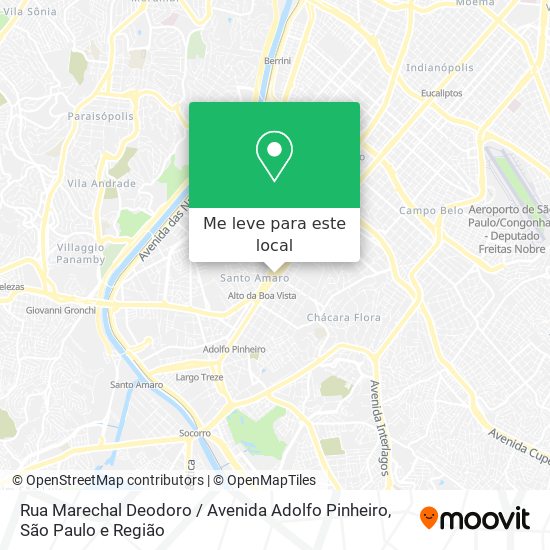 Rua Marechal Deodoro / Avenida Adolfo Pinheiro mapa