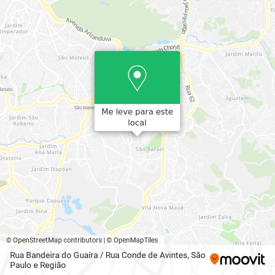 Rua Bandeira do Guaíra / Rua Conde de Avintes mapa