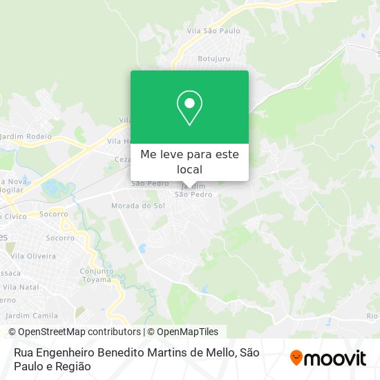 Rua Engenheiro Benedito Martins de Mello mapa