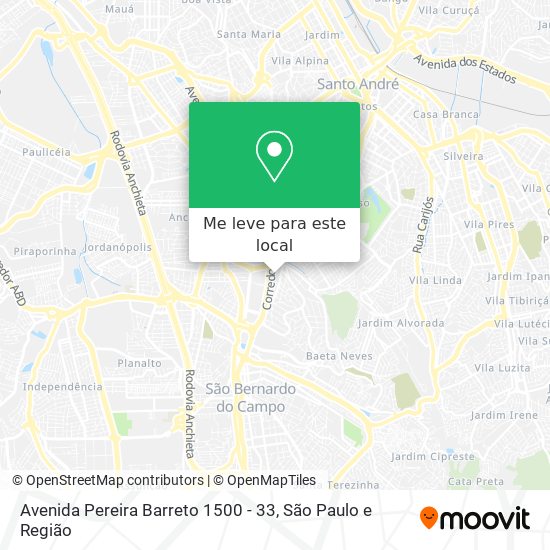 Avenida Pereira Barreto 1500 - 33 mapa