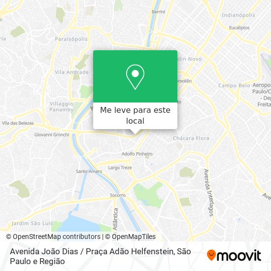 Avenida João Dias / Praça Adão Helfenstein mapa