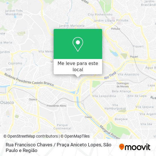 Rua Francisco Chaves / Praça Aniceto Lopes mapa