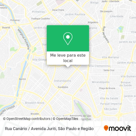 Rua Canário / Avenida Juriti mapa