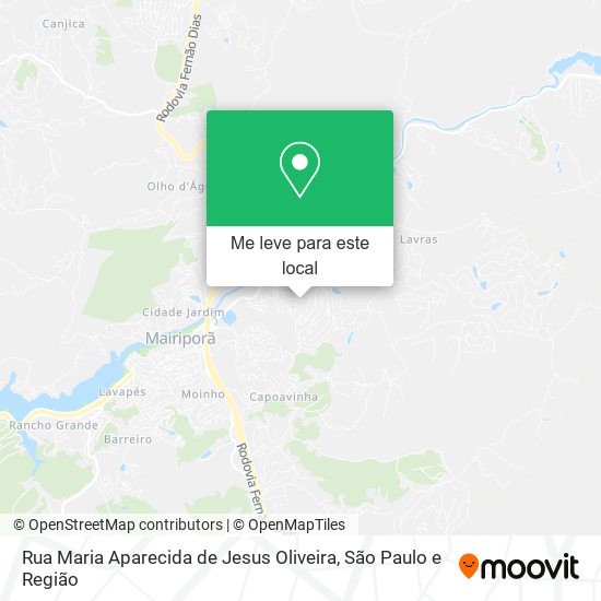 Rua Maria Aparecida de Jesus Oliveira mapa