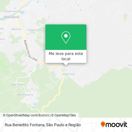 Rua Benedito Fontana mapa