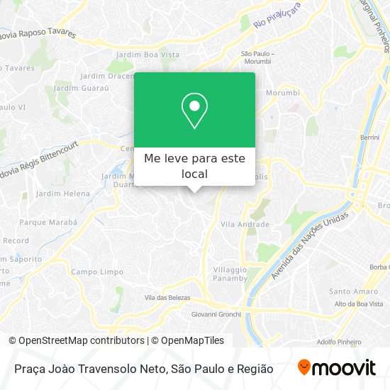 Praça Joào Travensolo Neto mapa