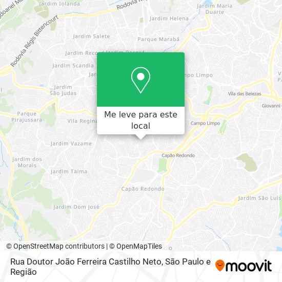 Rua Doutor João Ferreira Castilho Neto mapa