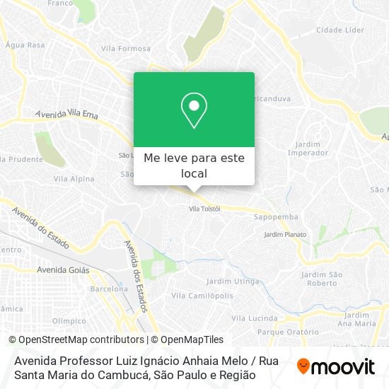 Avenida Professor Luiz Ignácio Anhaia Melo / Rua Santa Maria do Cambucá mapa