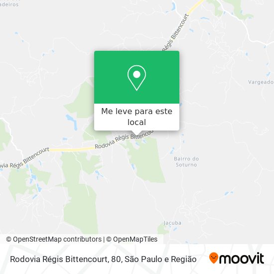 Rodovia Régis Bittencourt, 80 mapa