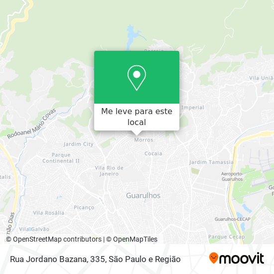 Rua Jordano Bazana, 335 mapa