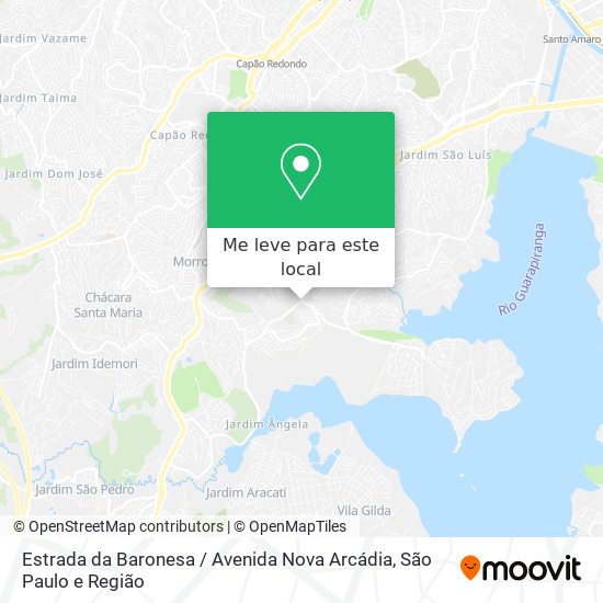 Estrada da Baronesa / Avenida Nova Arcádia mapa