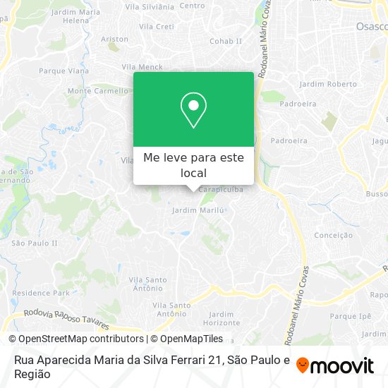 Rua Aparecida Maria da Silva Ferrari 21 mapa