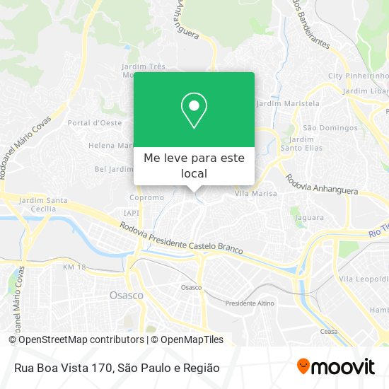 Rua Boa Vista 170 mapa