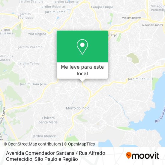 Avenida Comendador Santana / Rua Alfredo Ometecidio mapa