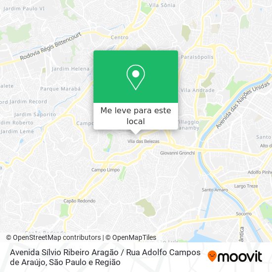 Avenida Sílvio Ribeiro Aragão / Rua Adolfo Campos de Araújo mapa