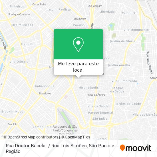 Rua Doutor Bacelar / Rua Luís Simões mapa