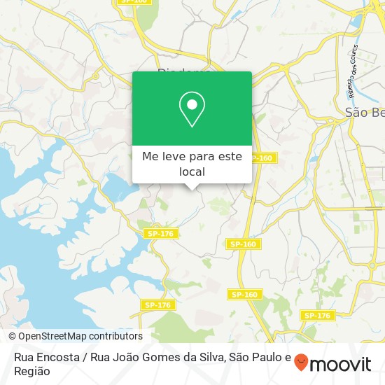 Rua Encosta / Rua João Gomes da Silva mapa