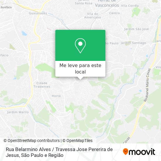 Rua Belarmino Alves / Travessa Jose Pererira de Jesus mapa
