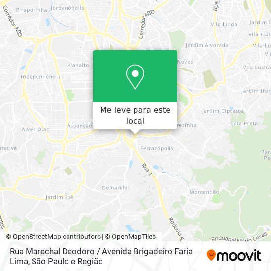 Rua Marechal Deodoro / Avenida Brigadeiro Faria Lima mapa