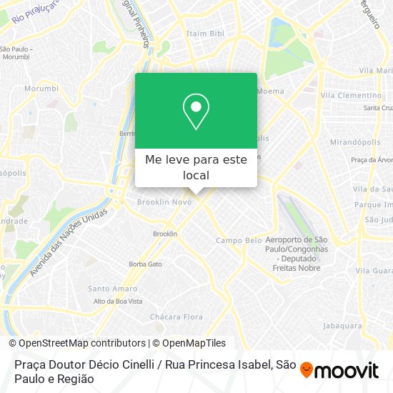 Praça Doutor Décio Cinelli / Rua Princesa Isabel mapa