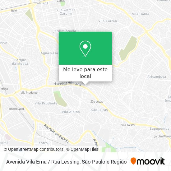 Avenida Vila Ema / Rua Lessing mapa