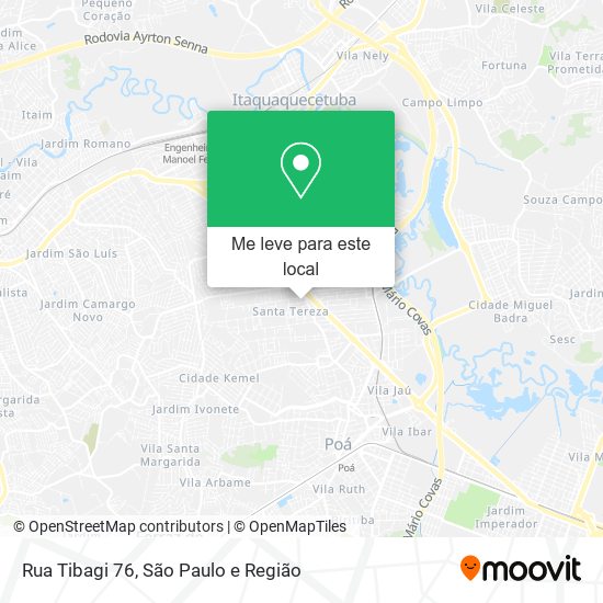 Rua Tibagi 76 mapa