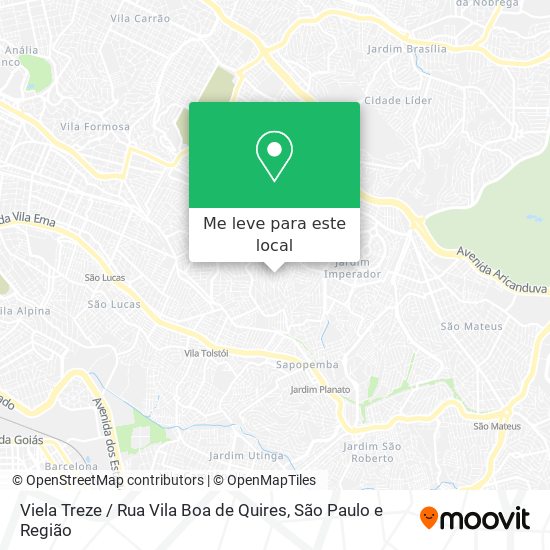 Viela Treze / Rua Vila Boa de Quires mapa
