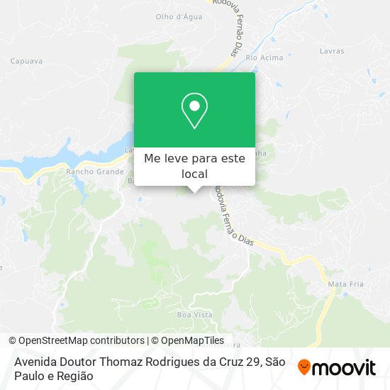Avenida Doutor Thomaz Rodrigues da Cruz 29 mapa