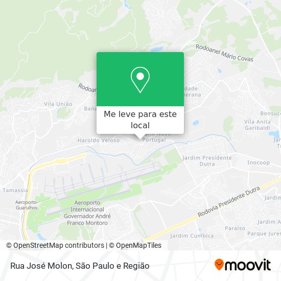 Rua José Molon mapa