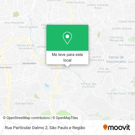 Rua Particular Dalmo 2 mapa