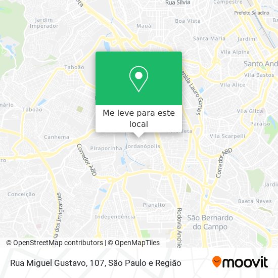 Rua Miguel Gustavo, 107 mapa