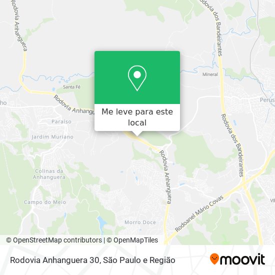 Rodovia Anhanguera 30 mapa
