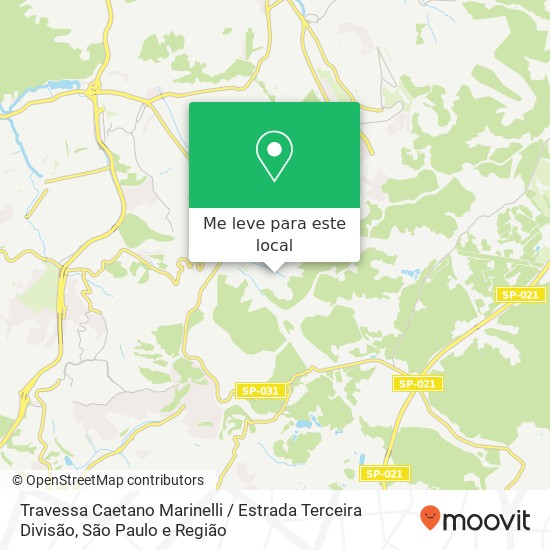 Travessa Caetano Marinelli / Estrada Terceira Divisão mapa