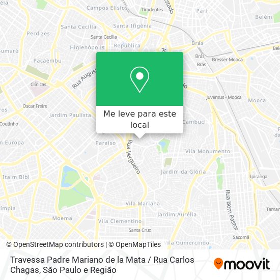 Travessa Padre Mariano de la Mata / Rua Carlos Chagas mapa