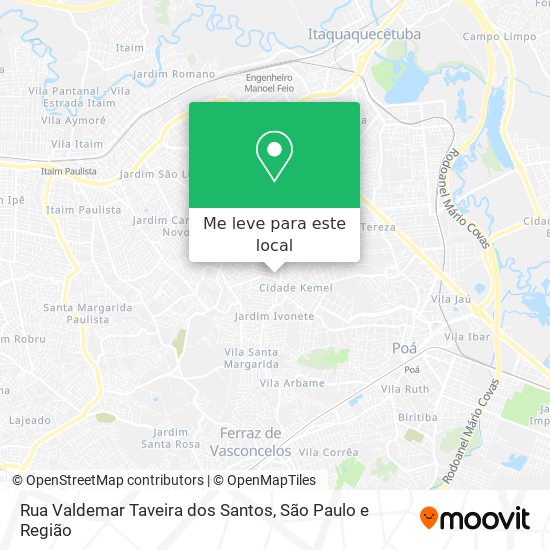 Rua Valdemar Taveira dos Santos mapa