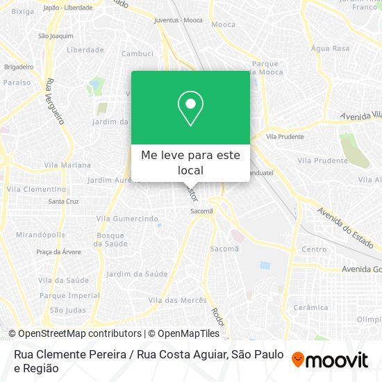 Rua Clemente Pereira / Rua Costa Aguiar mapa